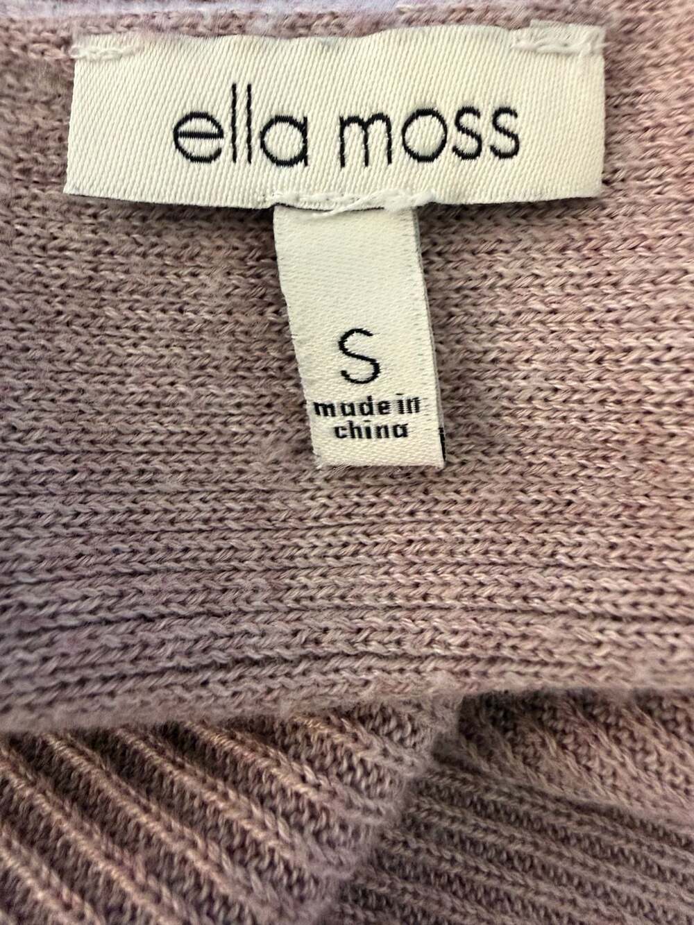 Ella Moss Women's V-Neck Ribbed Knit Sweater Size S - Picture 2 of 6